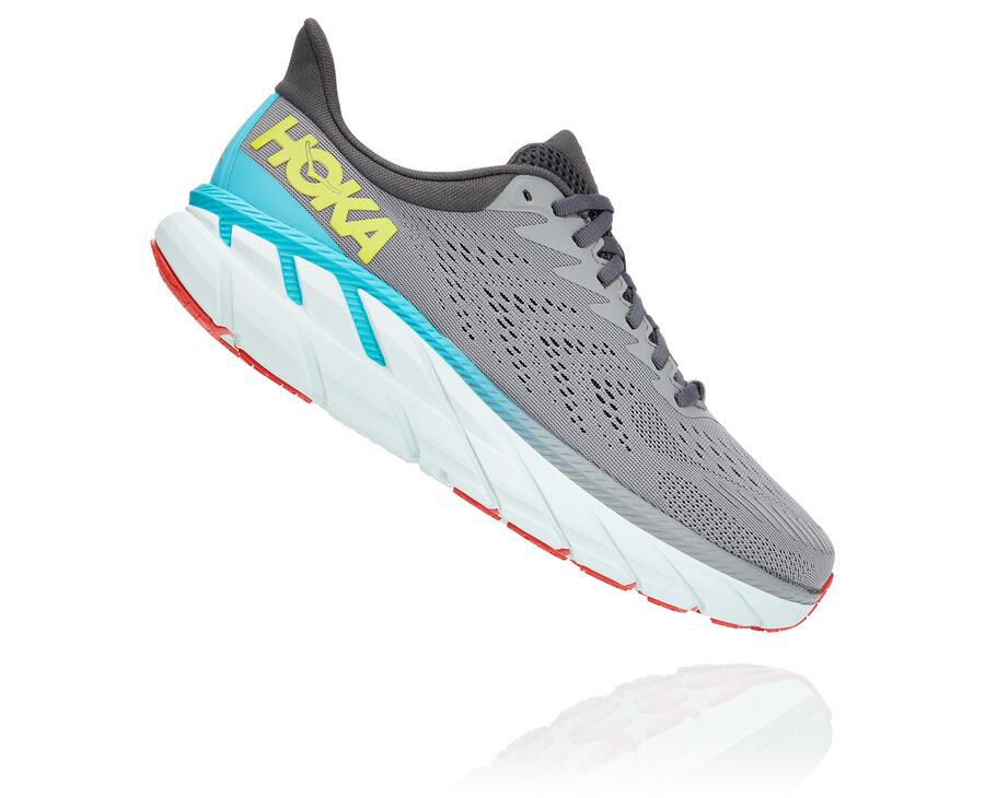 Hoka Australia One One Clifton 7 - Mens Running Shoes Grey - GDJHX-9528